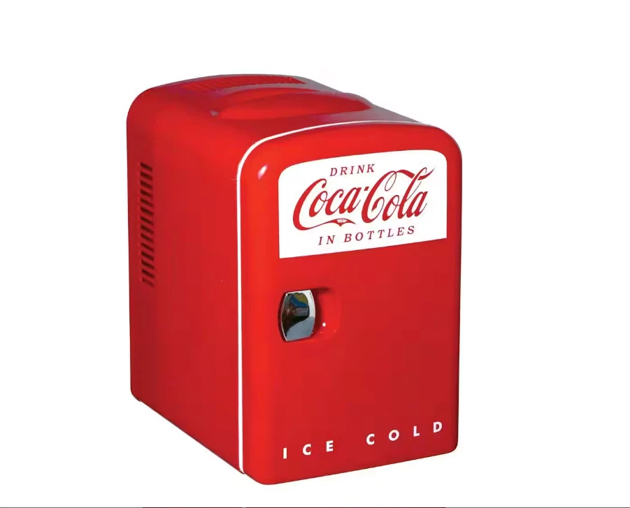 Coca-Cola Retro Personal 6-Can Mini Fridge Refrigerator Red Working Fridge 2012