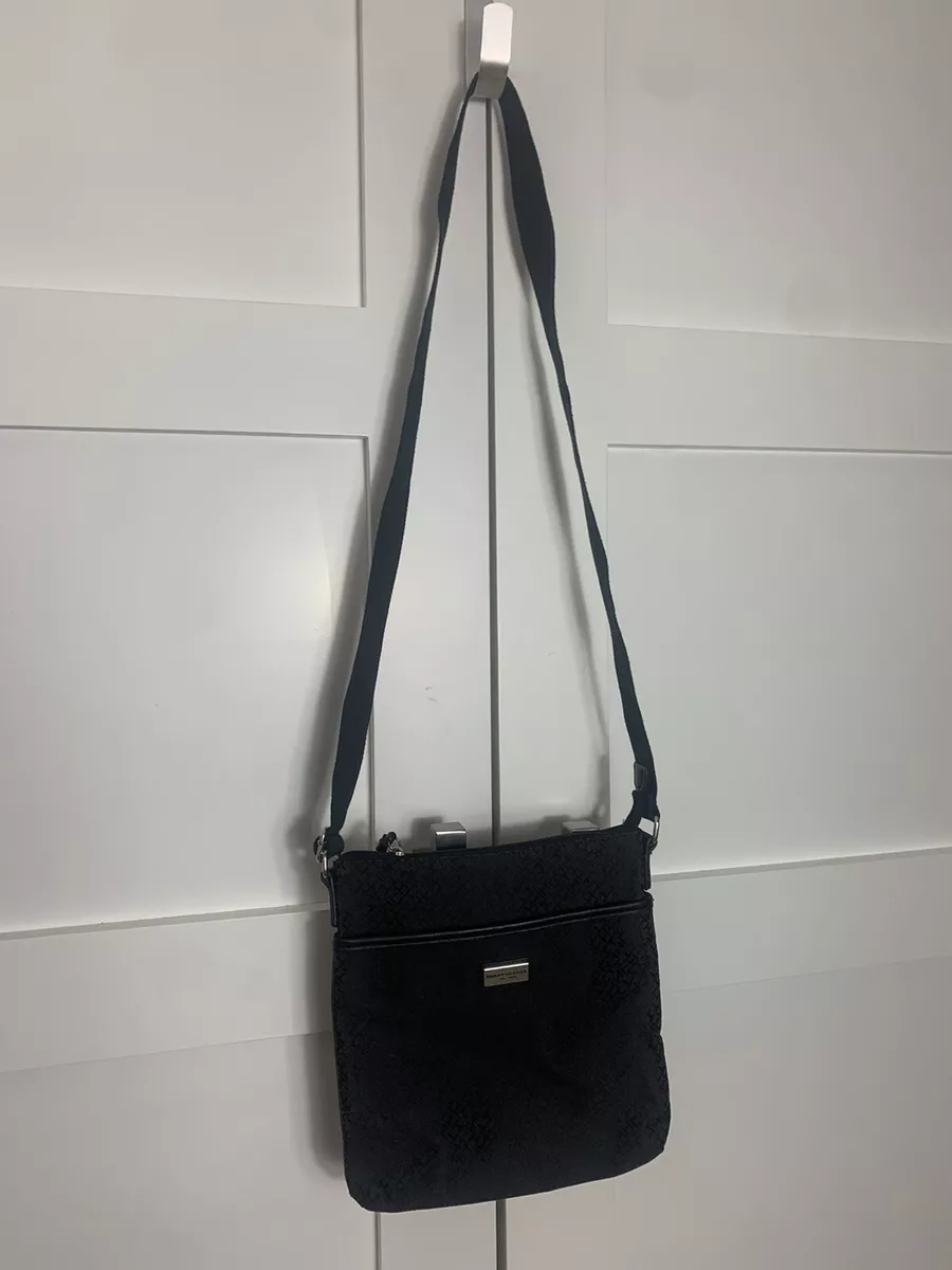 Tommy Hilfiger Black and Brown Bucket Bag with Adjustable Strap eBay