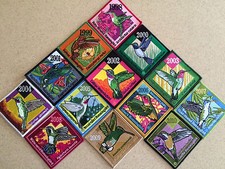 Fully embroidered butterfly and hummingbird patches