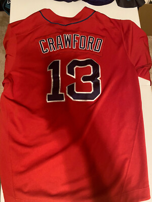 レッドソックス CRAWFORD 13 ユニフォーム Boston Red Sox Crawford #13 Red Jersey Size XL Team Nike Dri-fit