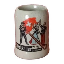 Miniatur grau Schweizer Stadtkeller Steinzeug Stein Luzern 70er Jahre 2 Zoll sehr guter Zustand