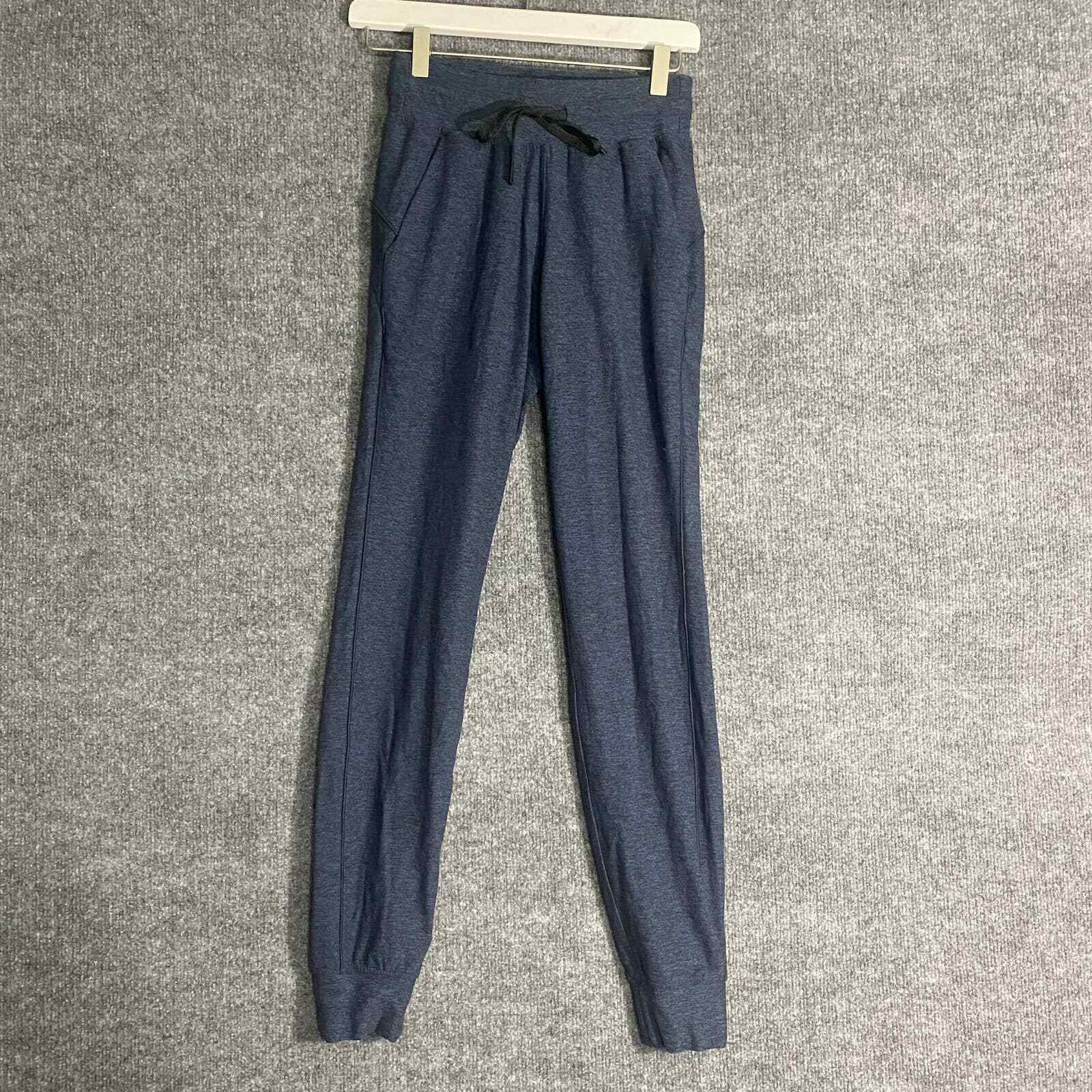 Lululemon Joggers 2 Navy Blue Heathered Ready To Rulu High Rise Stretch Athletic-image