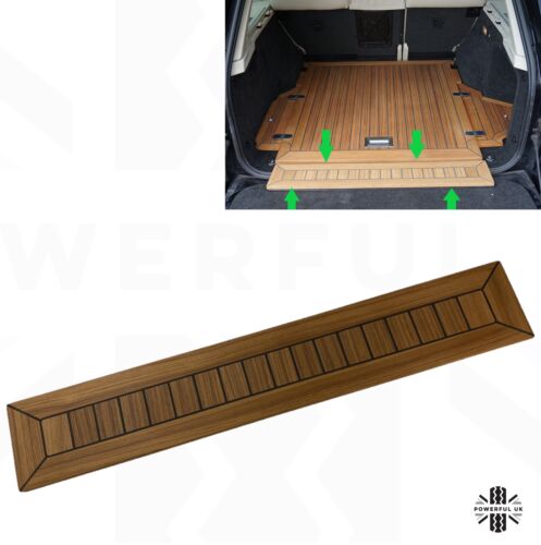 Teak Wooden Tailgate Trunk Boot Liner for Range Rover L322 Ultimate Editon - Picture 1 of 6
