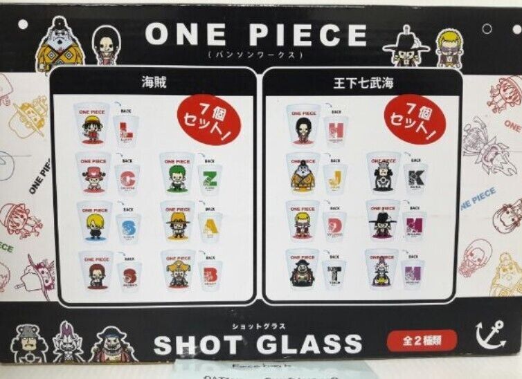 One Piece Shot Glass 7Piece Set in Box eBay