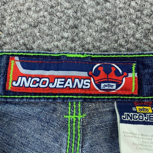 Jeans vintage JNCO ragazzo taglia 12 (25x25) corona logo invecchiato falegname larghi anni 90 - Foto 9 di 17
