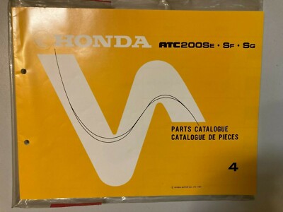 Ersatzteilliste Ersatzteilkatalog Honda ATC 200 SE SF SG  PL ATC200SE/SF/SG