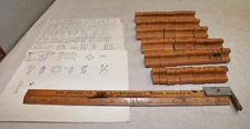 Antique hardware store wood rubber stamps sign making collectible tool lot
