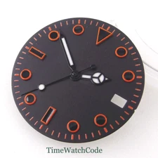 29mm Black Watch Dial Fit NH35A ETA 2824 PT5000 ST2130 Miyota 8215 821A DG2813