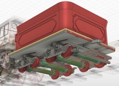 Art by ''Udo'' 3D Printed Fan Art - Steam Engine Train Leviathan Tender Model Kit