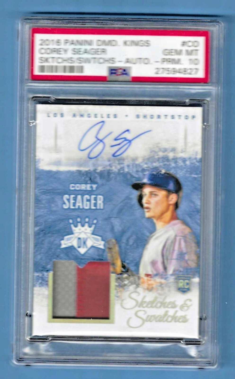 2016 Panini DMD. Kings Auto Corey Seager Dodgers #CO Rookie PSA 10 #27594827