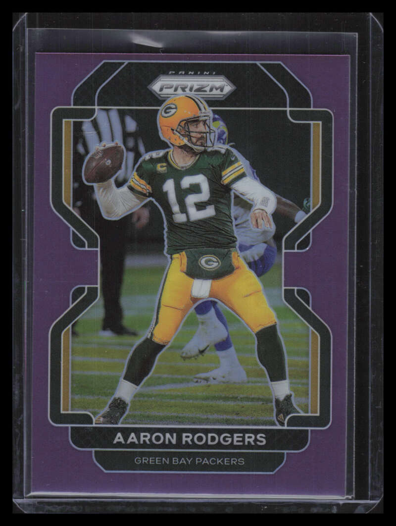 2021 Panini Prizm Prizms Purple Refractor 138 Aaron Rodgers 76/125