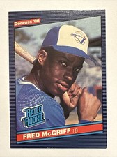 1986 Donruss Fred McGriff Rated Rookie RC #28 TORONTO Blue Jays