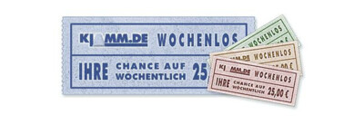 10.000 Mrd. Klammlose  - 10 Bio Klamm Lose  klamm.de Lose Werbung