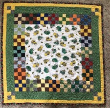 John Deere Kids Handmade Blanket Quilt Vintage 38  x38  Multiple Patterns