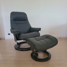 EKORNES STRESSLESS 1237015 SUNRISE MEDIUM CLASSIC BASE ARMCHAIR WITH OTTOMAN
