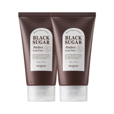 SKIN FOOD Black Sugar Perfect Scrub Foam 180g + 180g