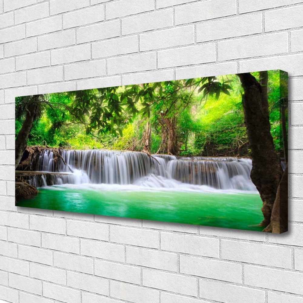 Grand tableau sur toile 125x50 cm pour habiller un grand mur de salon vide