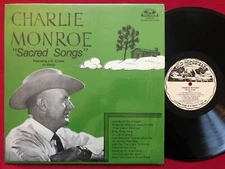 CHARLIE MONROE ~ SACRED SONGS LP (1982) BLUEGRASS VG+/NM SHRINK OLD HOMESTEAD