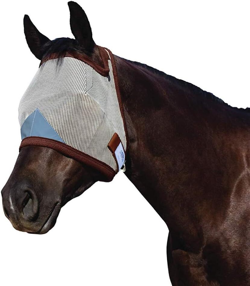 Equine Fly Mask Horse Fly Mask with UV Protection Adjustable Fit for
