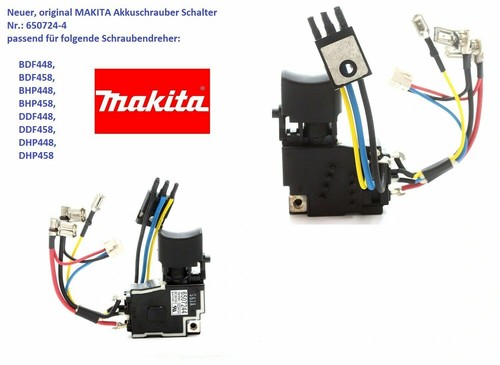 Interruttore Makita® 650724-4 per BDF448,BDF458 BHP448 BHP458 DDF448 DHP448 D... - Foto 2 di 4