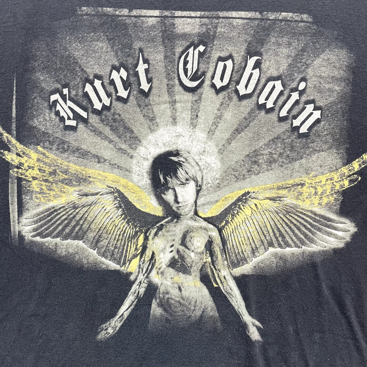 Vintage Kurt Cobain Nirvana T-Shirt Large Angel Memorial Promo