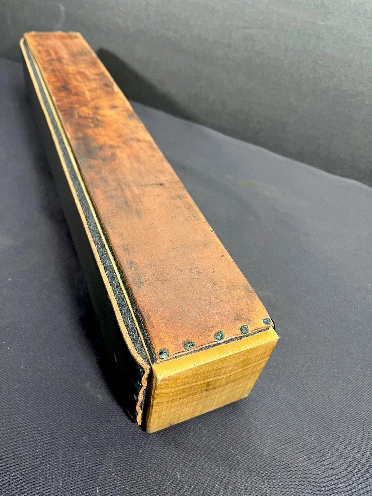LIPSHAW 20” "DIAMOND" 2-SIDED Wood Block KNIFE RAZOR BLADE STROP