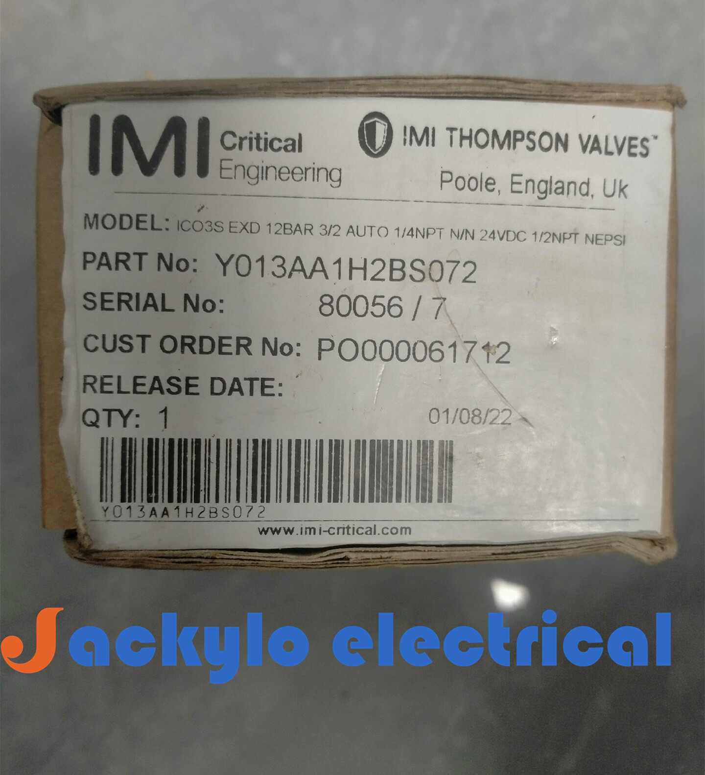 NEW Y013AA1H2BS072 Solenoid valve Y013AA1H2BS072 FedEx or DHL