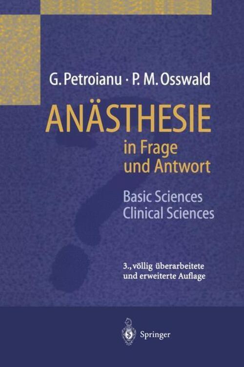 Thumbnail - P. M. Osswald (u. A.) | Anästhesie In Frage Und Antwort | Taschenbuch
