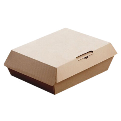 Eco-Flute Windowed Meal Box 5'' L x 4'' W x 2.25'' D Kraft Cardboard | 300/Case