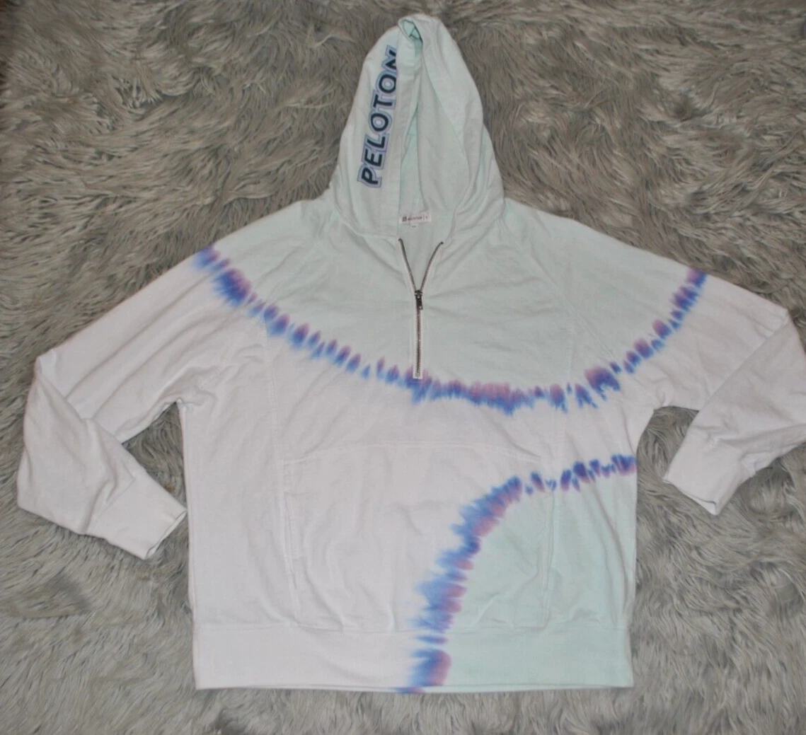 PELOTON Tie Dye 1/2 Zip Hoodie size L Womens