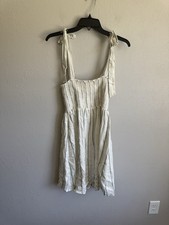 Show Me Your Mumu Cream Blue Tie Sleeve Smocked Dress Women S Summer Cottagecore