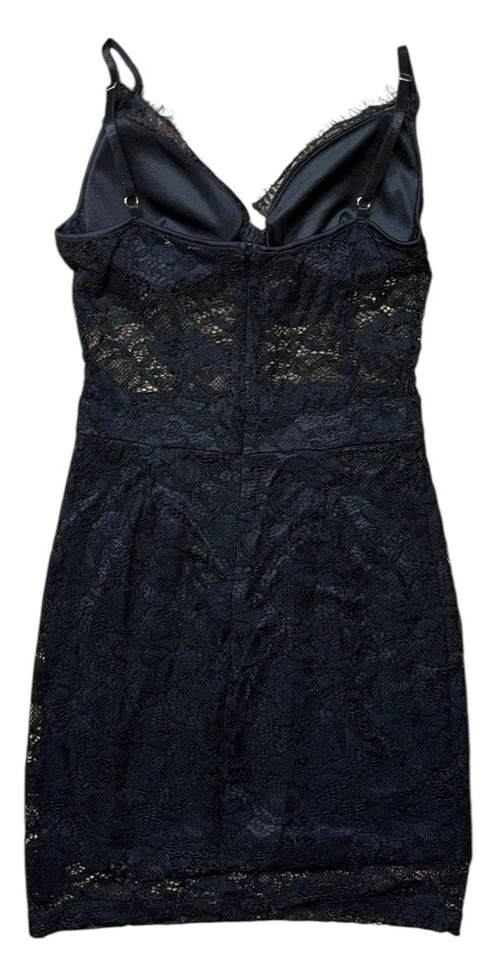 Haute Monde Underwire Spaghetti Strap Lace Black Midi Dress Size M - Image 2 of 4