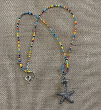 Colorful Beaded Starfish Necklace 19  