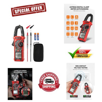 Versatile Digital Multimeter - Auto-Ranging Clamp Meter for DIY & HVAC Experts