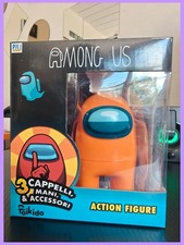 Among Us Personnage Crewmate Orange Figurine 17 cm Série 2 Avec 3 Accessoires