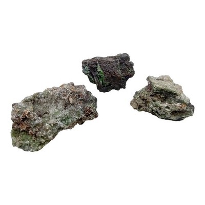 0.84 lbs Rare Crystallized Conichalcite (3 Pcs) - Raw Green Crystal Vug Specimen