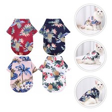  4 Pcs Cappotto Per Cani Di Piccola Taglia Vestitini Camicia Hawaiana