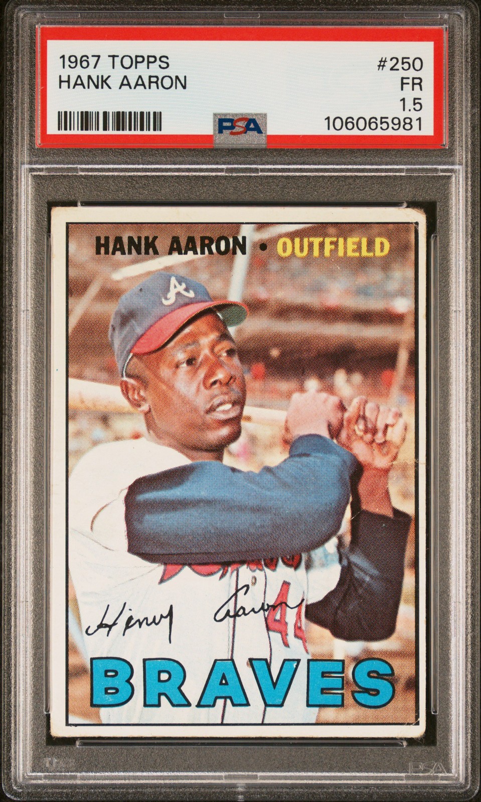 1967 Topps #250 Hank Aaron PSA 1.5