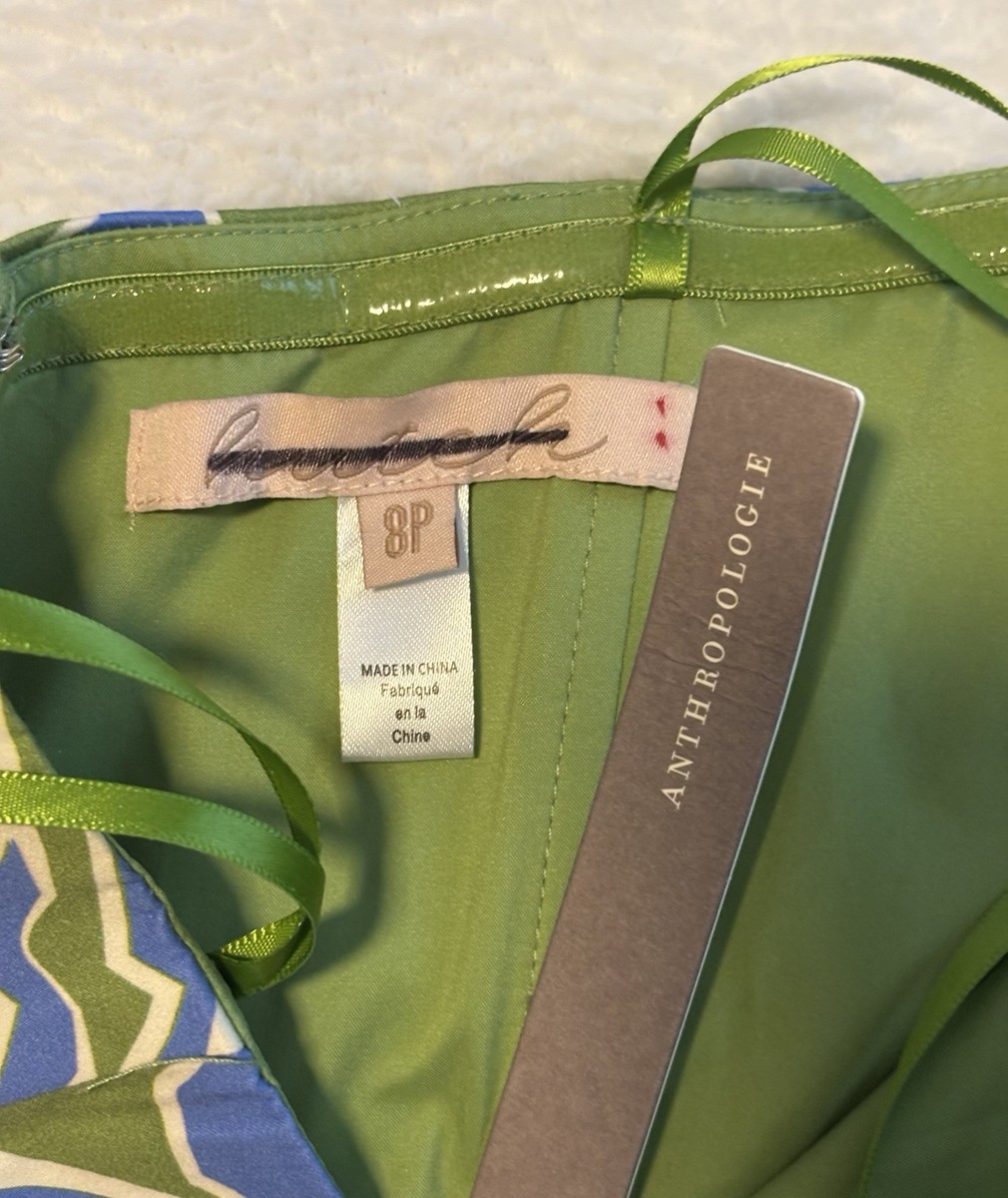 Anthropologie Hutch Floral Halter Maxi Dress Sz 8P Green | eBay