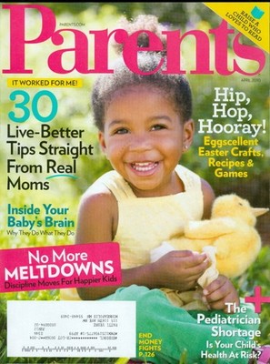 2010 Parents Magazine: Easter Crafts Recipes Games/30 Live Better Tips From Moms
