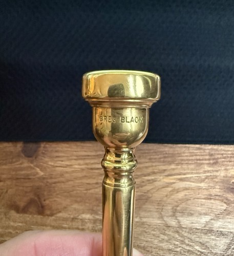 🔥Greg Black NY Custom 2S Trumpet Mouthpiece Gold Plated shallow cup screamer!
