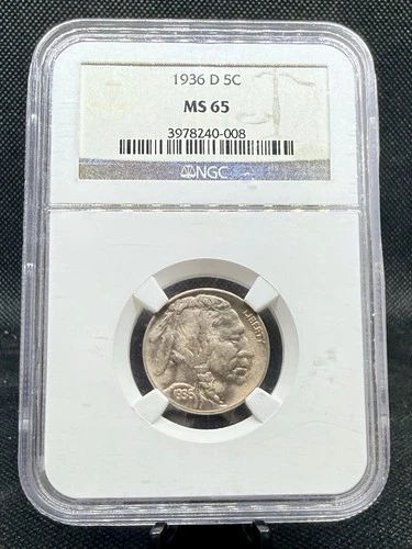 1936-D Buffalo Nickel NGC MS65 Brown Label!