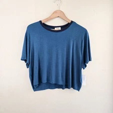 New PST teal Lightweight Crop Top Size Large