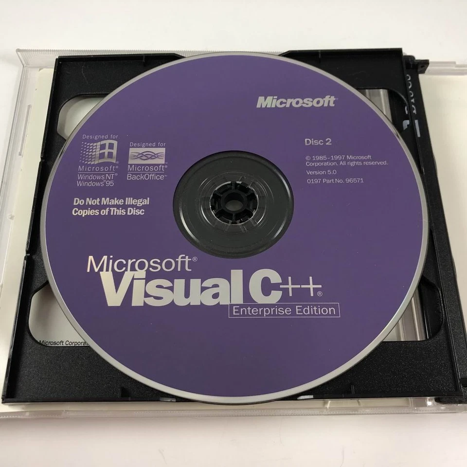 MICROSOFT VISUAL C++ Enterprise Edition 5.0 For Windows 95/98/NT ~ 2 CD-ROM Set - Image 4 of 4