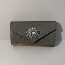 Evening Bag Clutch Purse Women Wedding Bag Sparkly Party Handbag Pewter Sasha