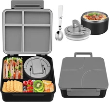 Bento Lunch Box for Kids with 8Oz Soup Thermo,Kids Leakproof Lunch Food Containe