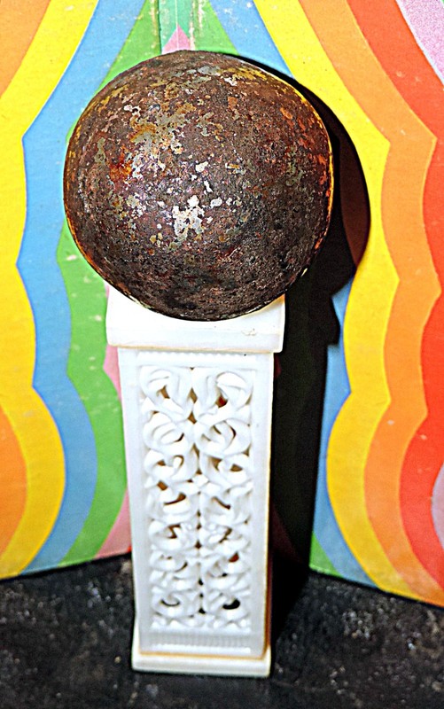 Canon Ball One (1)  1.5" steel Cannonball Heavy Round Sphere w.stand