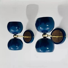 1950's Mid Century Brass Wall Sconce Italian Diabolo Bathroom Lights
