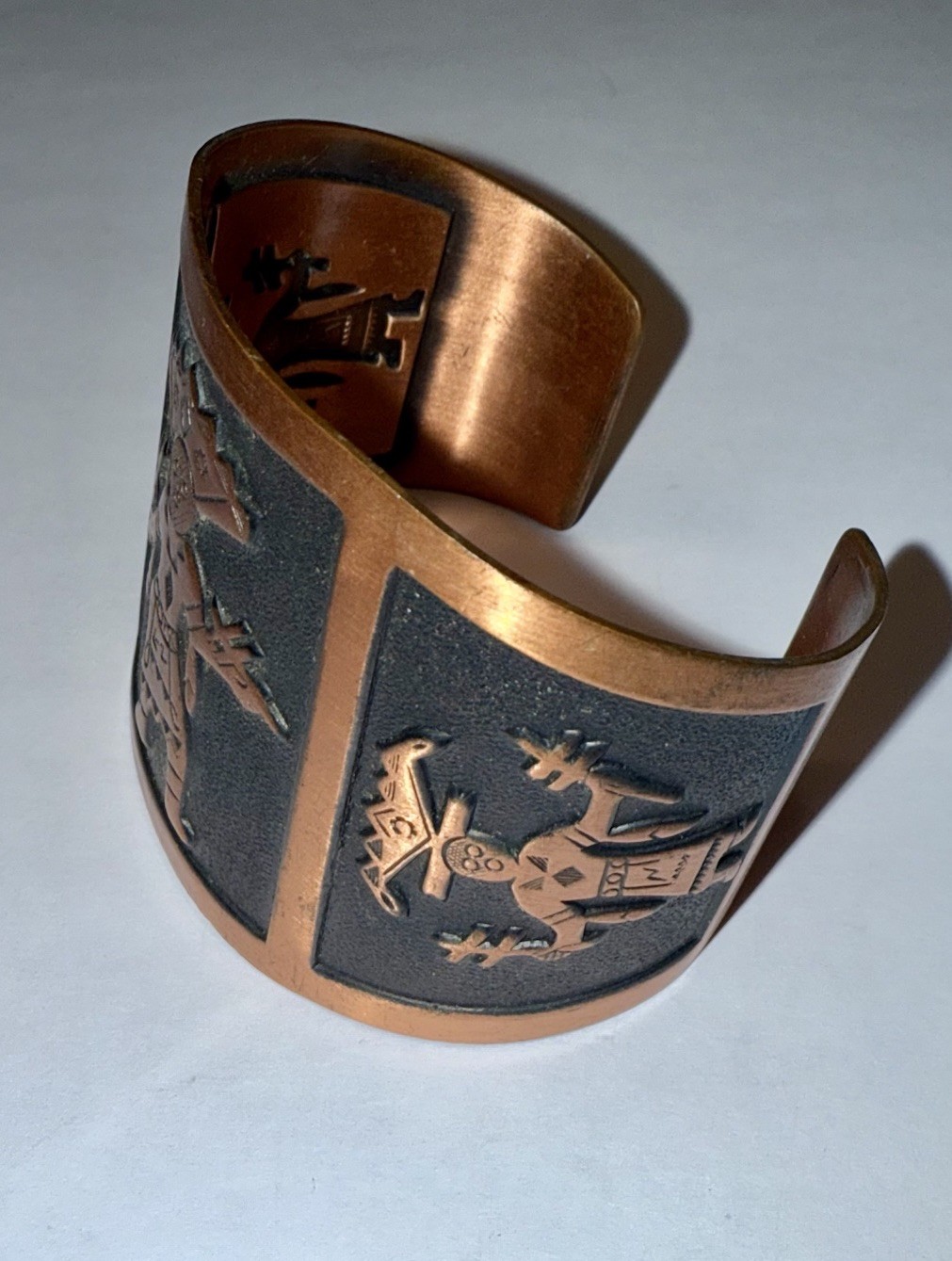 Bell Trading Post Solid Copper Native Engraved La… - image 3