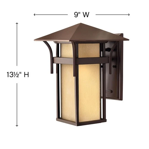 Hinkley Lighting H2574 13.5"H 1 Light Lantern Outdoor Wall Sconce - Bronze - Picture 2 of 4